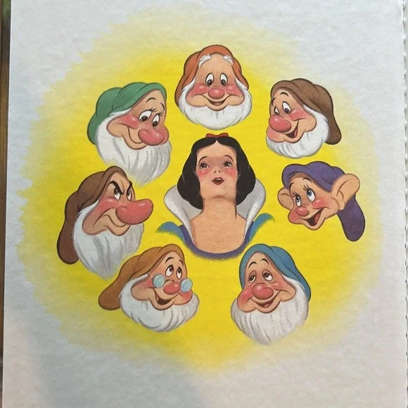 Vintage 80s Snow White and the Seven Dwarfs Walt Disney A Golden Book Hardback - Picture 5 of 12